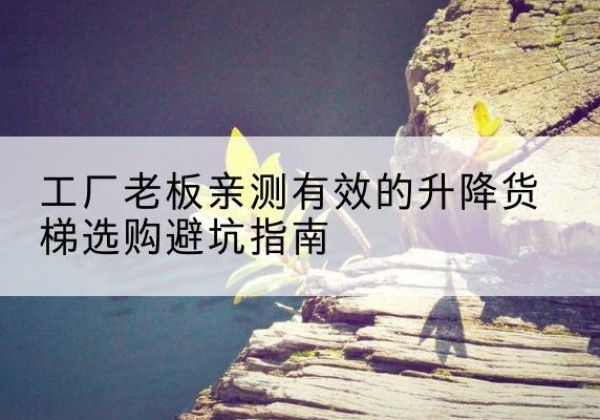 乡宁升降货梯怎么选-工厂老板亲测有效的升降货梯选购避坑指南